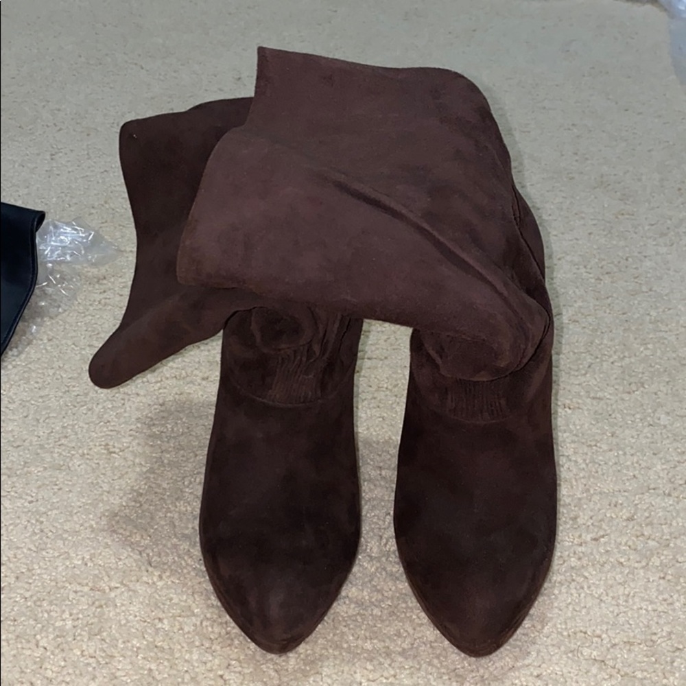 Brown Suede Prada Boots